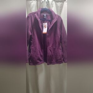 Ladies Plus size Land's End fleece jacket size 1X maroon